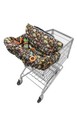 Infantino Compact 2-in-1 Grocery Cart   Highchair Cover  Brown Safari Packable