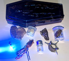 Curiosity Coffin  Uranium Glass Teeth Bones Bead Insect Oddities Halloween Gift