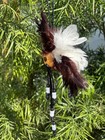 1  Premium Kamani Ikaika Brown White Hawaiian Design Warrior Helmet Car Decor