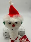 Vintage Eden 10    Christmas Soft Plush Snowman Santa Hat Stuffed Rattle Toy W tag
