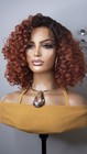 New Curly Afro Style Lace Front Wig Copper Auburn 350 Hair Womens Fashion Wigs 