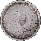 1860 25c Seated Liberty Quarter   Vf Details