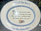 Vtg Pabst Blue Ribbon Beer Platter  what   ll You Have  Wives 3 Wish Plastic 1954