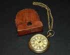 Vintage Antique Brass Pocket Watch Victoria 1875 With Leather Box Occasion Gift