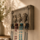 Rosary Holder Wall Mount Catholic Wall Decor Sacred Hearts Rosary Hanger