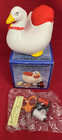 Vintage Ceramic Goose Sewing Kit Holder Pin Cushion Tape Measure Nos