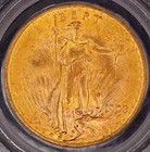 1908 No Motto  20 Gold Saint Gaudens Double Eagle Pcgs Ms65 - Lustrous Pq