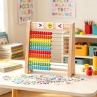 Wooden Abacus For Kid  100-bead Montessori Counting Frame For Math