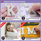 34pcs Self Adhesive Rhinestone Letter Stickers A-z Bling Crystal Letters Patc   