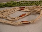 2 Vintage Macram   Hanging Bohemian Plant Holders Hippie Home Decor