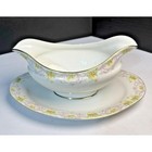 Limoges Elite Works Bawo Dotter Bwd647 Sauce Gravy Boat W  Attached Plate France