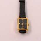 Vintage Valentino Roberto Swiss Made Quartz Women Watch Gold Black Rectangle