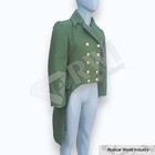 Men s Green Wool Victorian Regency Tailcoat Double Breasted Military Coat