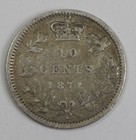 1871-h Canada Queen Victoria Silver Ten Cents Very Good
