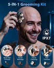 Head Shaver For Bald Men  5-in-1 Electric Razor With 7d Floating   Silver