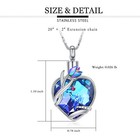 Tulips Cremation Jewelry Urn Necklace For Ashes Heart Memorial Cremation Pendant