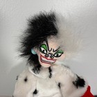 Vintage Disney Store Cruella Deville 101 Dalmatians Plush 10   Bean Bag New