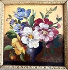 Vintage Original Still Life Painting By L  Ruggeri W original Frame 6 5x6 5 