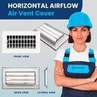Aclaminaire 6x4 Duct Opening Register Vent Cover Adjustable Aluminum Hvac Grille