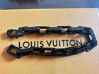 Louis vuitton monogram canvas Black Tone 8 5  Pin Bracelet
