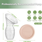 Manual Breast Pump   Silicone Cap Combo For Nursing Mom  blush  4oz  With Base 