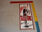 Vintage Hey  Give Me A Tall One W  Man  soda 14 5  Porcelain Metal Gasoline Sign