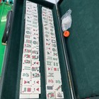 Vintage Mah Jongg Set W case  4 Trays 166 White Tiles