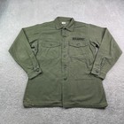 Vintage Us Army Shirt Mens 16 5 34 Green Og 107 Sateen Utility Military 70s