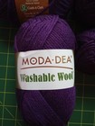 Lot Of 6 Moda Dea Washable Merino Wool Yarn Plum Purple Medium 4 4431