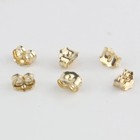 14k Gold Plated Earring Backs 3 Pairs Yellow Locking Stud Replacement Backs