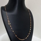 14k Rose Gold Mirror Link Chain Necklace  Italy  Spring Ring Clasp  2mm  16   