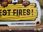 Vintage Smokey Bear Porcelain Sign Old Us Forest Service National Park Fires 12 