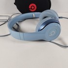 Beats By Dr  Dre Solo Wired Over The Ears Headphones  Blue gray Free Ship Tested