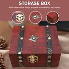 Small Trinket Case Treasure Wooden Trunk Rustic Wooden Gift Box