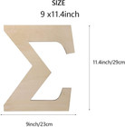 Wooden Greek Letters  Unfinished 11 Inch Alphabet For Diy Crafts  Wood Letters W