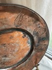 Ottoman Turkish Middle Eastern Antique Hand Hammered Etched Tinned Copper  bb 