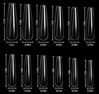 Xl Coffin Acrylic Nail Tips  240pc Ballerina Shaped  Full Cover Artificial Fi   