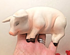 Vtg Lot Of 9 Pig Figurines Old Collection Cute Unique Wall Figure Coin Bank Salt