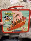 Vintage Walt Disney Mickey Mouse Club Metal Lunchbox 1977 Aladdin Thermos Rough