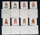Vintage 1985 Kitty Cucumber Gift Tag 8 Lot Merrimack Pub  Christmas Birthday
