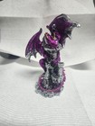 Purple Resin Unique Dragon Castle Statue - Intricately Detailed Fantasy Decor Fo