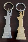 Lot Of  2  Statue Of Liberty Keychains -  liberty 2001  - Silver   Gold
