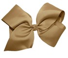 Khaki 4     Hair Bow Grosgrain Ribbon Trendy Boutique Boho Bow Hair Barrette Clip