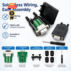 Uhuzz 10pcs Db9 Female Breakout Connector  Solderless 9-pin