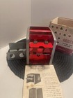 Vtg 1950   s Arrco Card Shuffler W  Box Hand Operated Crank Red   Silver
