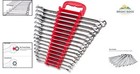 15-piece  Combination Wrench Set With V-cut Open End And Storage Rack