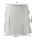 Drum Lamp Shade 12 x14 x15  Textured Oatmeal Fabric