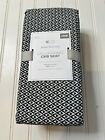 Pottery Barn Baby Kids Geo Jacquard Crib Bed Skirt Black White New