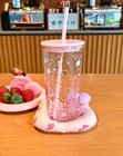 2026 Starbucks Pink Sakura Cherry Blossom Glass Tumbler 473ml 16oz Coffee Cup