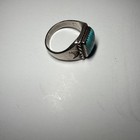 Vintage Native American Navajo Stamped  jd  Sterling Kingman Turquoise Sz12 Ring